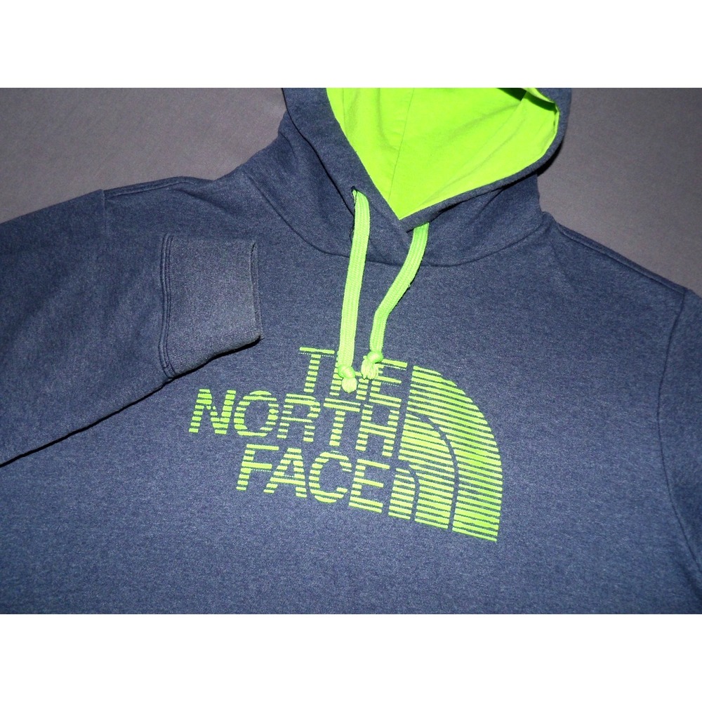 The North Face Blue Cotton Blend Pull Over Hoodie Sweatshirt Men's‎ Large
